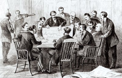 Cubans and Cuban Emigres Meeting in New York to Plan an Insurrection in Cuba by Theodore Russell Davis
